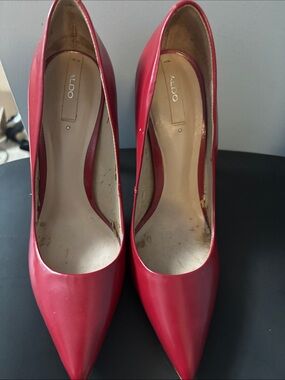 Aldo Red Pointed-Toe High Heels